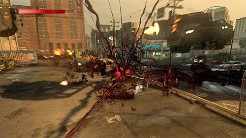 Pojazdy opancerzone możesz zniszczyć na wiele różnych sposobów, przy czym jeśli chcesz zaliczyć bonusowy cel, to musisz co najmniej raz skorzystać z ataku Dewastator - 7 - Operation - Red Glacier | Misje Blacknet w Prototype 2 - Prototype 2 - poradnik do gry