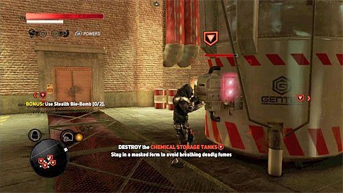 Zbiornikami proponowałbym zająć się po wyeliminowaniu większości żołnierzy stacjonujących w tym pomieszczeniu (najlepiej żeby wszyscy już nie żyli) - 20 - Alpha Wolf | Główny wątek fabularny Prototype 2 - Prototype 2 - poradnik do gry