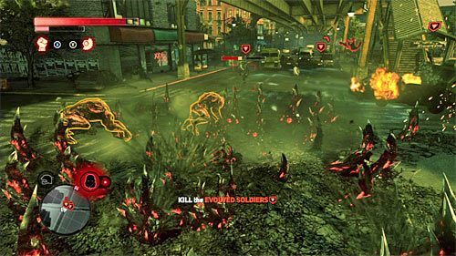 Pojedynek z rozwiniętymi żołnierzami niczym szczególnym nie wyróżnia się na tle Twoich poprzednich potyczek - 21 - Fall from Grace | Główny wątek fabularny Prototype 2 - Prototype 2 - poradnik do gry