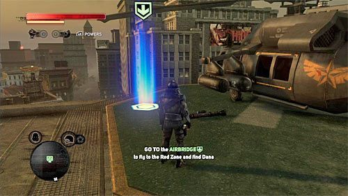 Pozostało Ci już tylko zbliżyć się do nowego świecącego się okręgu, znajdującego się w lokacji [922, 1274], czyli tuż obok miejsca, w którym stał wchłonięty pilot - 22 - The Descent | Główny wątek fabularny Prototype 2 - Prototype 2 - poradnik do gry