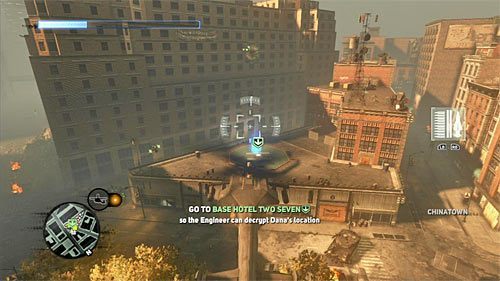 Zacznij szybko się wznosić (prawy trigger), tak by nie odnieść zniszczeń w wyniku ataków goliata - 23 - Predator and Prey | Główny wątek fabularny Prototype 2 - Prototype 2 - poradnik do gry