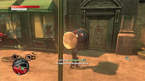 Podbiegnij do dowolnej beczki, przy czym zwróć uwagę na brawlerów, którzy będą starali się Ci w tym przeszkodzić - 24 - Burned from Memory | Główny wątek fabularny Prototype 2 - Prototype 2 - poradnik do gry