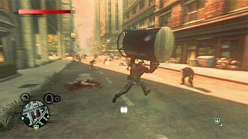 Wykonaj te same czynności z pozostałymi beczkami, a więc podnieś każdą z nich i dostarcz do pieca - 24 - Burned from Memory | Główny wątek fabularny Prototype 2 - Prototype 2 - poradnik do gry