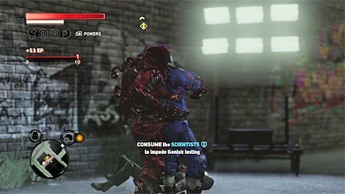 Dobrą wiadomością jest to, że żadna z oznaczonych przez grę postaci nie jest obserwowana (jedynym wyjątkiem jest patrolujący okolicę żołnierz, ale wystarczy zaczekać aż przejdzie) - 8 - Operation - Vivid Future | Misje Blacknet w Prototype 2 - Prototype 2 - poradnik do gry