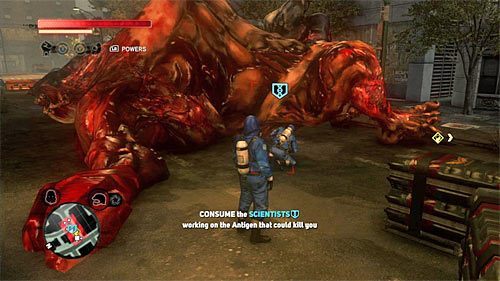 Prawy naukowiec nie powinien już być przez nikogo obserwowany, tak więc możesz go wchłonąć bez dodatkowych opóźnień - 9 - Operation - Spotted Cat (1) | Misje Blacknet w Prototype 2 - Prototype 2 - poradnik do gry