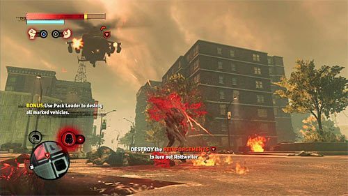 Jako że śmigłowcowi będą towarzyszyli jedynie najsłabsi przeciwnicy błyskawicznie się z nimi rozpraw i następnie cierpliwie czekaj aż brawlery przyczynią się do zniszczenia śmigłowca - 9 - Operation - Spotted Cat (2) | Misje Blacknet w Prototype 2 - Prototype 2 - poradnik do gry