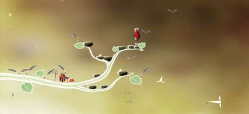 Gdy już się tam znajdziemy, klikamy świetlika raz, po czym podążamy za nim na prawo - Etap drugi - klucze | Opis przejścia - Botanicula - Botanicula - poradnik do gry