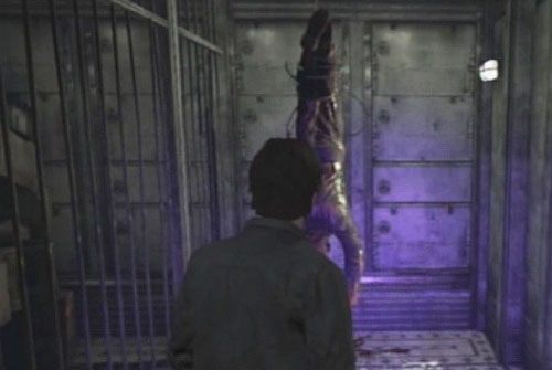 W środku zabierz z powieszonych zwłok ID Card - Misja główna - szyfr do drzwi pancernych | Budenk Centennial - Silent Hill: Downpour - poradnik do gry