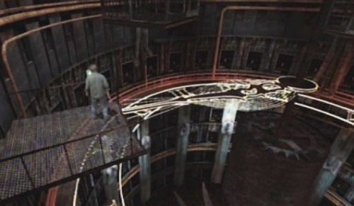 Otworzy się nowe przejście, na końcu którego zobaczysz obracającą się wskazówkę - Misja główna - inny wymiar | Budenk Centennial | Silent Hill Downpour - Silent Hill: Downpour - poradnik do gry