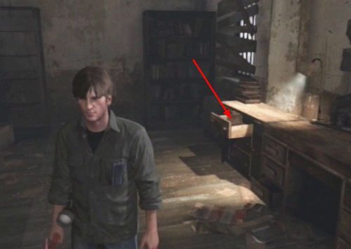 Po lewej stronie, są drzwi przez które wejdź do następnego pomieszczenia - Misja główna - pomieszczenie ze sceną | Klasztor | Silent Hill Downpour - Silent Hill: Downpour - poradnik do gry