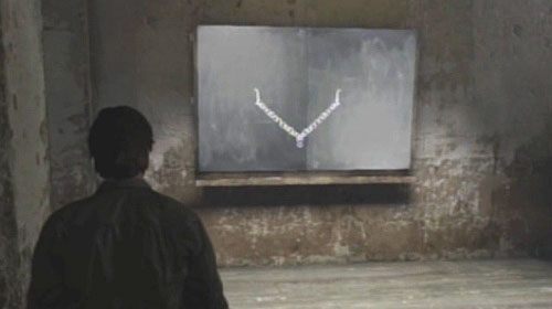 W tym samym pomieszczeniu, podejdź do tablicy i użyj Blackboard Eraser - Misja główna - skrzynia w domku na scenie | Klasztor | Silent Hill Downpour - Silent Hill: Downpour - poradnik do gry