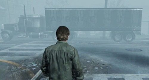 Przejdź mostem na drugą stronę, aż dojdziesz do ciężarówki z przyczepą - Misja główna - droga do łódki | Silent Hill cz.4 | Silent Hill Downpour - Silent Hill: Downpour - poradnik do gry