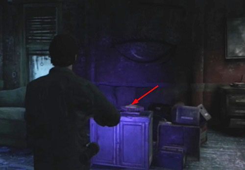 Użyj Soul-Eye na stojaku, na szafce przed ścianą, na której widzisz symbol oka (na lewo od schodów, którymi tu wszedłeś) - Misje poboczne (2) | Silent Hill cz.4 | Silent Hill Downpour - Silent Hill: Downpour - poradnik do gry