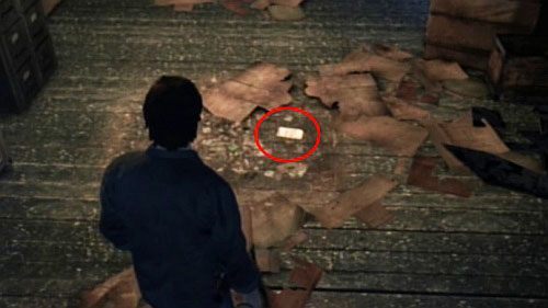 Zanim stąd wyjdziesz przed stłuczonym lustrem, na podłodze, pojawi się notka, którą zabierz - Misje poboczne (4) | Silent Hill cz.4 | Silent Hill Downpour - Silent Hill: Downpour - poradnik do gry