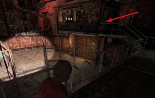 Przejdź na drugą stronę dziedzińca i wejdź po drabinie po prawej stronie na balkon - Misja główna - inny wymiar, dziedziniec | Więzienie | Silent Hill Downpour - Silent Hill: Downpour - poradnik do gry