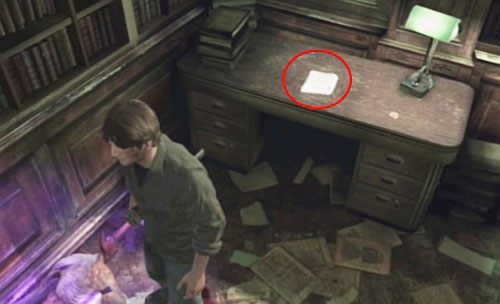 Przejdź za regał z poprzednią notką, by znaleźć przejście na końcu, którego jest notka - Notki (2) | Notki | Silent Hill Downpour - Silent Hill: Downpour - poradnik do gry