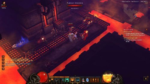 Kowal będzie robił swoje, a ty musisz przez pewien czas go ochraniać przed pojawiającymi się Płonącymi miecznikami - Hartowanie w ogniu walki | Wydarzenia - Akt 3 | Solucja Diablo III - Diablo III 2.0 - poradnik do gry