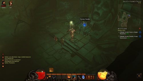 Po zabiciu wszystkich zabierz stojący na piedestale Symbol Światła - Rozbity miecz | Zadania - Akt 1 | Solucja Diablo III - Diablo III 2.0 - poradnik do gry