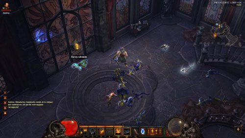 Będąc z Posiadłości Leoryka porozmawiaj z leżącym pod drzwiami Rannym człowiekiem - Uwięziony anioł | Zadania - Akt 1 | Solucja Diablo III - Diablo III 2.0 - poradnik do gry