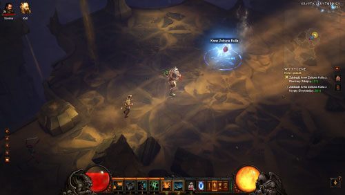 Krew Zoltuna Kulla znajdziesz gdzieś na krawędzi lokacji - zabierz ją i powróć na powierzchnię - Krew i piasek | Zadania - Akt 2 | Solucja Diablo III - Diablo III 2.0 - poradnik do gry