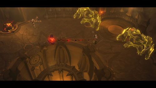 Skieruj się w głąb lokacji, a ujrzysz niezbyt obiecujący widok - czeka cię walka - Czarny Kamień Dusz | Zadania - Akt 2 | Solucja Diablo III - Diablo III 2.0 - poradnik do gry