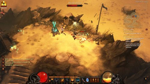 W jego otoczeniu znajdują się dwa totemy nekromanty - Niespokojne piaski | Wydarzenia - Akt 2 | Solucja Diablo III - Diablo III 2.0 - poradnik do gry