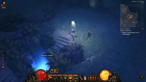 Jej aktywacja spowoduje, że woda poniżej wzniesienia spłynie w dół i ujrzysz wejście do Grobowca Sandara - Skarb Sandara | Wydarzenia - Akt 2 | Solucja Diablo III - Diablo III 2.0 - poradnik do gry
