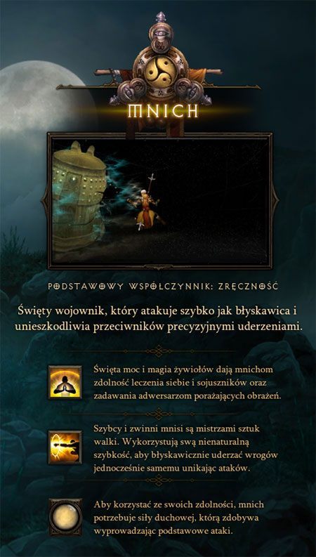 Głównym atrybutem mnicha jest Zręczność - Charakterystyka | Mnich w Diablo III - Diablo III 2.0 - poradnik do gry