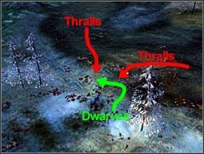 W oddali będzie się kręcić para Wightów - niech łucznicy ich wykończą - Misja 23 - Fall Of The Crown - Myth III: Era Wilka - poradnik do gry