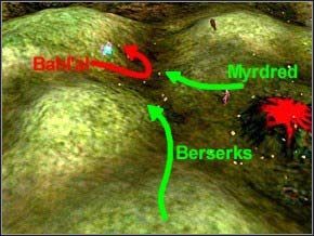 Idź Myrdredem z jednej strony, Berserkami z drugiej - ale niech nie wyprzedzają Myrdreda - Misja 22 - Dream Duel - Myth III: Era Wilka - poradnik do gry