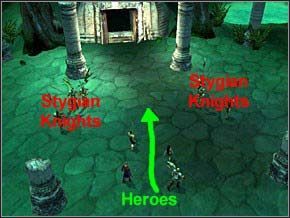 Pozostaje ci tylko wykończyć straż składającą się z sześciu Stygian Knightów - Misja 6 - The Forgotten Lands - Myth III: Era Wilka - poradnik do gry