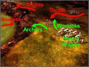 Wighty będą uciekać w lewo, nie masz nawet co ich gonić - Misja 5 - Flight From The Dark - Myth III: Era Wilka - poradnik do gry