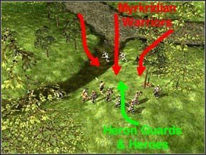 Następna zapora wroga jest bardzo prosta - Misja 3 - Journey To Llancarfan - Myth III: Era Wilka - poradnik do gry