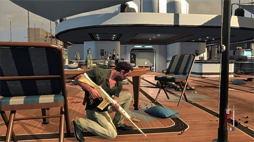 Uważaj na drzwi, które po chwili się otworzą - Dotarcie do mostka kapitańskiego jachtu | Rozdział XI | Solucja Max Payne 3 - Max Payne 3 - poradnik do gry