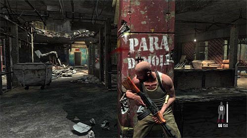 Przygotuj się do zlikwidowania dość licznej grupy przeciwników - Dotarcie do zbrojowni, ładunki na dolnym piętrze | Rozdział XII | Max Payne 3 - Max Payne 3 - poradnik do gry