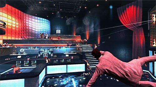 Rozdział ten rozpoczyna się od bardzo efektownej sceny w trybie spowolnienia czasu - Bitwa w głównej sali klubu | Rozdział II | Solucja Max Payne 3 - Max Payne 3 - poradnik do gry