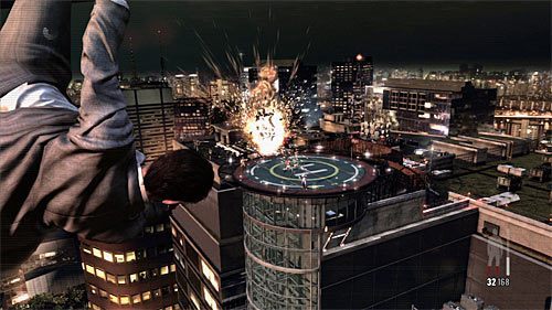 Już po awansowaniu do kolejnej sceny zacznij od zniszczenia lecącej w stronę śmigłowca rakiety - Przelot śmigłowcem | Rozdział II | Solucja Max Payne 3 - Max Payne 3 - poradnik do gry