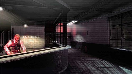 Obróć się w prawo i odszukaj terminal sterowania, z którym musisz wejść w interakcję - Dotarcie do zbrojowni | Rozdział XIII | Solucja Max Payne 3 - Max Payne 3 - poradnik do gry