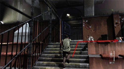 Po dotarciu do górnej części trybun skręć w pokazanym na powyższym screenie miejscu w prawo - Przeprawa przez trzecią część trybun | Rozdział III | Solucja Max Payne 3 - Max Payne 3 - poradnik do gry