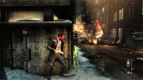Zaczekaj aż odzyskasz kontrolę nad Maxem i upewnij się, że stoisz za zasłoną - Eliminacja bandytów przebywających niedaleko baru | Rozdział IV | Max Payne 3 - Max Payne 3 - poradnik do gry