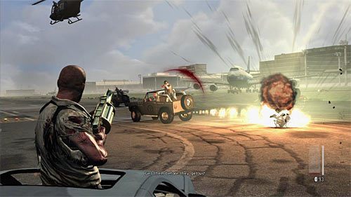 Po tym jak w okolicy pojawią się wrogowie w jeepach skup się właśnie na nich - Pościg za Victorem | Rozdział XIV | Solucja Max Payne 3 - Max Payne 3 - poradnik do gry