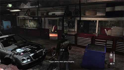 Po zakończonych walkach skieruj się do pokazanego na powyższym screenie prawego pomieszczenia biurowego - Bitwa w garażu i jego okolicach | Rozdział IV | Solucja Max Payne 3 - Max Payne 3 - poradnik do gry
