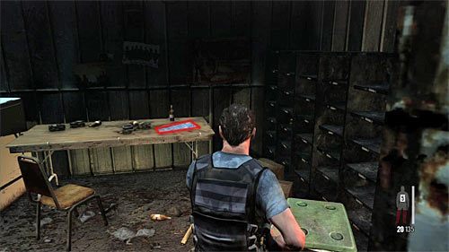 Wejdź teraz do niewielkiego pomieszczenia znajdującego się również na parterze magazynu - Przeprawa przez kolejne magazyny | Rozdział V | Solucja Max Payne 3 - Max Payne 3 - poradnik do gry