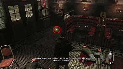 SEKRET 1 [Złota broń - Pistolet 1911 1/3]: Sekret odnajdziesz przy zamkniętym wejściu do baru, na samym początku rozdziału - Ślady i złote bronie - Rozdział IV | Sekrety w Max Payne 3 - Max Payne 3 - poradnik do gry