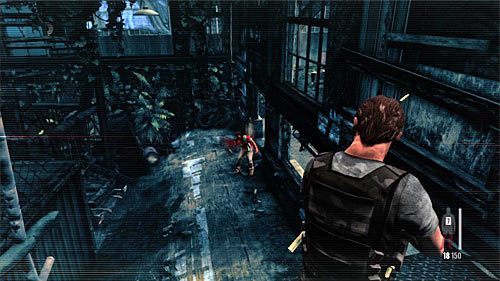 Powróć do magazynu i skorzystaj ze schodów prowadzących na piętro (tych samych, po których próbowali wbiec zabici wcześniej przeciwnicy) - Dotarcie do doków | Rozdział V | Solucja Max Payne 3 - Max Payne 3 - poradnik do gry