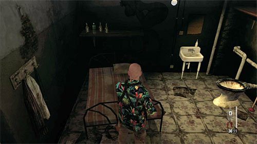 SEKRET 4 [Ślad 3/9 - Rozmowa z turystą]: Sekret odnajdziesz na tyłach baru, w ostatnim pomieszczeniu po prawej stronie (niedaleko drzwi wyjściowych z baru) - Ślady i złote bronie - Rozdział VII | Sekrety w Max Payne 3 - Max Payne 3 - poradnik do gry