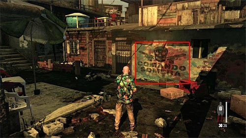 SEKRET 14 [Ślad 9/9 - Znak gangu]: Sekret odnajdziesz na ścianie tuż po zniszczeniu zapasu narkotyków - Ślady i złote bronie - Rozdział VII | Sekrety w Max Payne 3 - Max Payne 3 - poradnik do gry