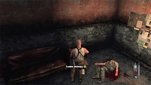 SEKRET 6 [Ślad 4/6 - Dowód tożsamości Passosa]: Sekret odnajdziesz na podłodze w prawym pomieszczeniu, do którego dociera się po przejściu przez dużą dziurę - Ślady i złote bronie - Rozdział XII | Sekrety w Max Payne 3 - Max Payne 3 - poradnik do gry