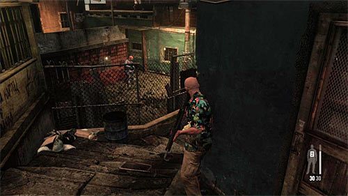 Zaczekaj aż odzyskasz kontrolę nad Maxem i ruszaj prosto - Przeprawa przez pierwszą część slumsów | Rozdział IX | Solucja Max Payne 3 - Max Payne 3 - poradnik do gry