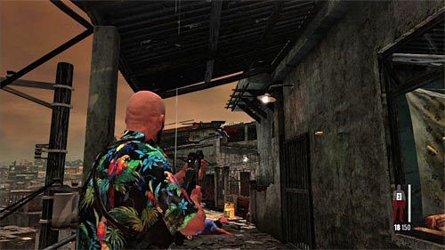 Po zlikwidowaniu wszystkich widocznych jednostek wroga przeskocz przez zniszczoną okiennicę i ruszaj w prawo - Rozprawienie się ze śmigłowcem i wrogimi jednostkami | Rozdział IX - Max Payne 3 - poradnik do gry